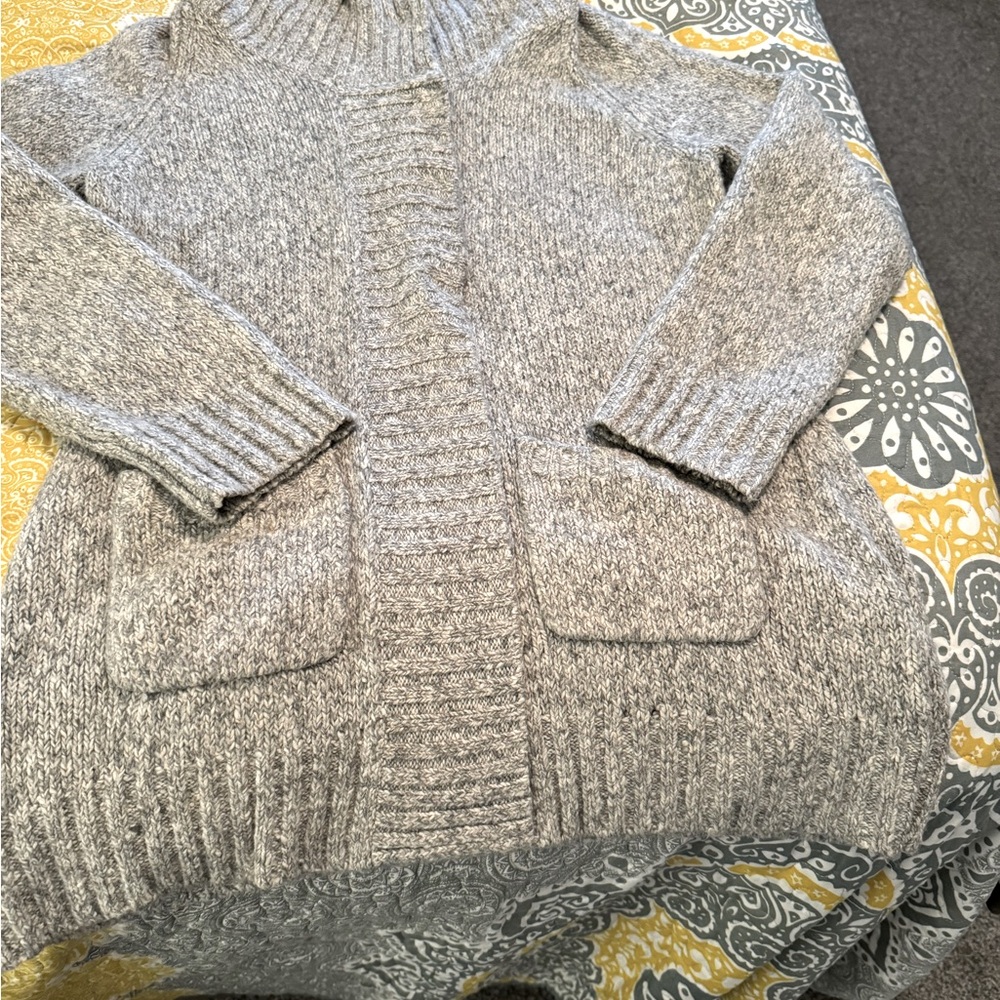 Sweater coat gray marled